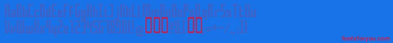 フォントSuperair – 赤い文字の青い背景