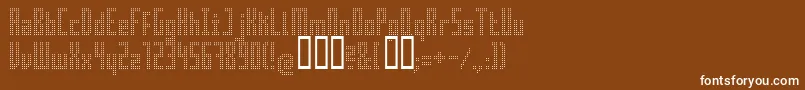 Superair Font – White Fonts on Brown Background
