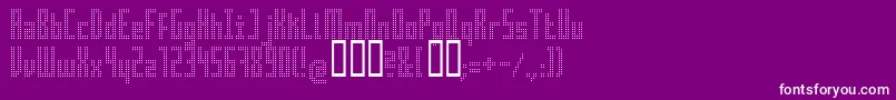 フォントSuperair – 紫の背景に白い文字
