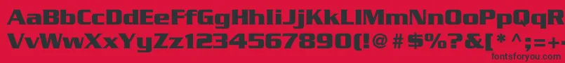 Czcionka TrekGeneration1 – czarne czcionki na czerwonym tle