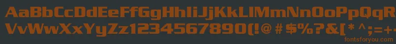 Czcionka TrekGeneration1 – brązowe czcionki na czarnym tle