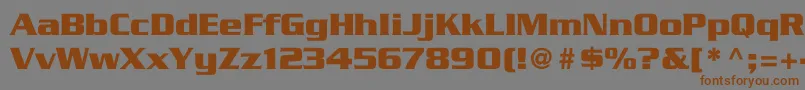 TrekGeneration1-Schriftart – Braune Schriften auf grauem Hintergrund