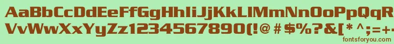 TrekGeneration1 Font – Brown Fonts on Green Background