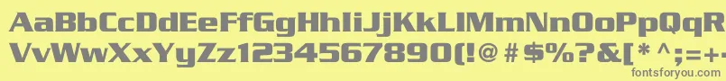 TrekGeneration1 Font – Gray Fonts on Yellow Background