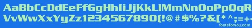 TrekGeneration1 Font – Green Fonts on Blue Background