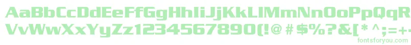 TrekGeneration1-Schriftart – Grüne Schriften auf weißem Hintergrund