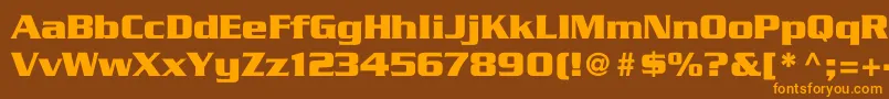 Więcej informacji o czcionce TrekGeneration1 Czcionka TrekGeneration1 – pomarańczowe czcionki na brązowym tle