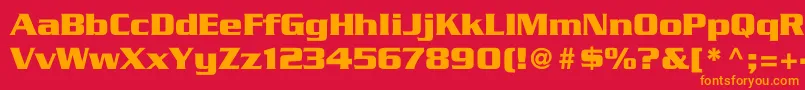 Шрифт TrekGeneration1 – оранжевые шрифты на красном фоне