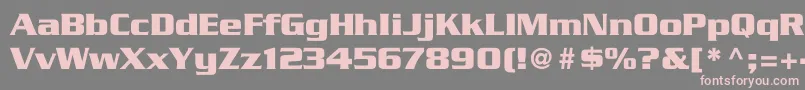 Шрифт TrekGeneration1 – розовые шрифты на сером фоне