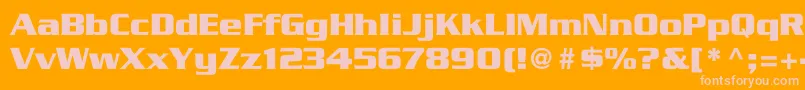 TrekGeneration1 Font – Pink Fonts on Orange Background