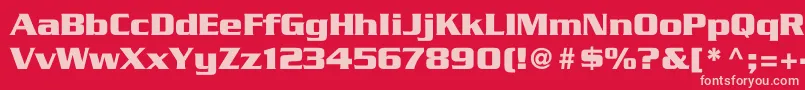 フォントTrekGeneration1 – 赤い背景にピンクのフォント