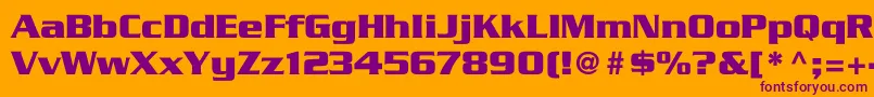 fuente TrekGeneration1 – Fuentes Moradas Sobre Fondo Naranja