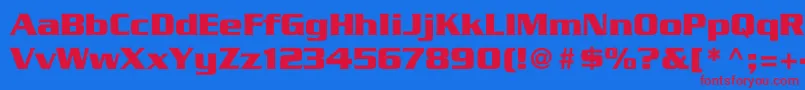 TrekGeneration1 Font – Red Fonts on Blue Background