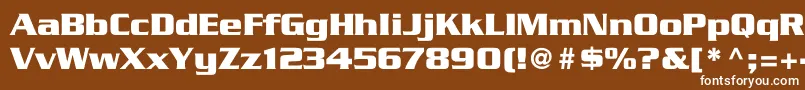 Шрифт TrekGeneration1 – белые шрифты на коричневом фоне