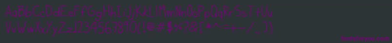 Шрифт KiddoSoup – фиолетовые шрифты на чёрном фоне