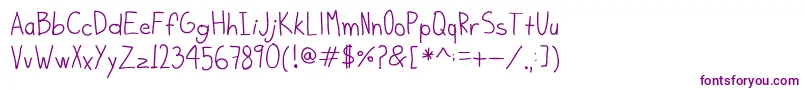 KiddoSoup Font – Purple Fonts on White Background