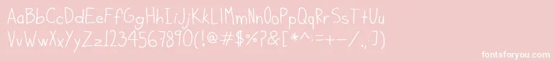 KiddoSoup Font – White Fonts on Pink Background