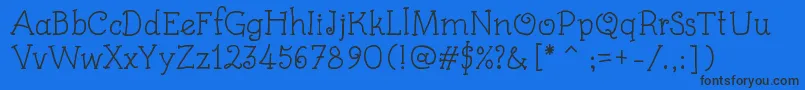 KidsBook Font – Black Fonts on Blue Background