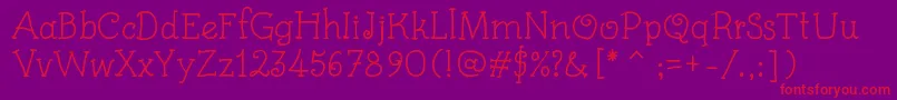 KidsBook Font – Red Fonts on Purple Background