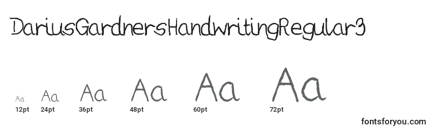 DariusGardnersHandwritingRegular3 Font Sizes