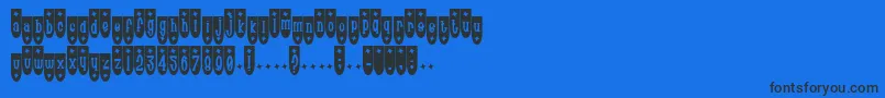 Poptr Font – Black Fonts on Blue Background