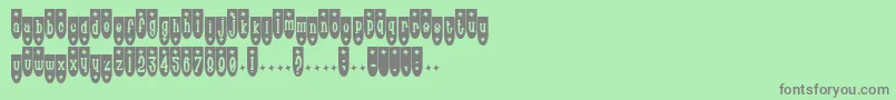 Poptr Font – Gray Fonts on Green Background
