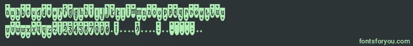 Poptr Font – Green Fonts on Black Background