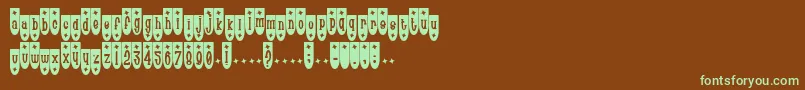 Poptr Font – Green Fonts on Brown Background