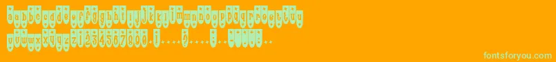 Poptr-fontti – vihreät fontit oranssilla taustalla