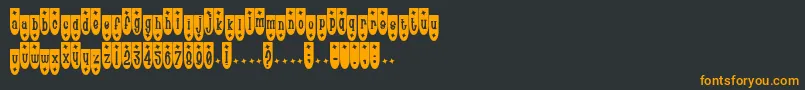 Poptr Font – Orange Fonts on Black Background