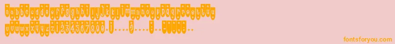 Poptr-fontti – oranssit fontit vaaleanpunaisella taustalla