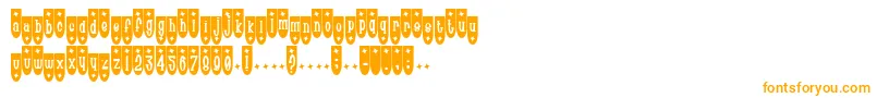 Poptr-Schriftart – Orangefarbene Schriften auf weißem Hintergrund