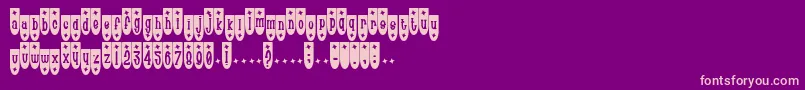 Poptr-fontti – vaaleanpunaiset fontit violetilla taustalla