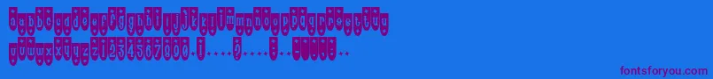Poptr Font – Purple Fonts on Blue Background