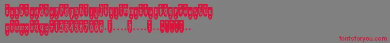 Poptr-Schriftart – Rote Schriften auf grauem Hintergrund