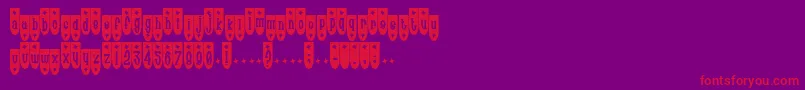 Poptr Font – Red Fonts on Purple Background