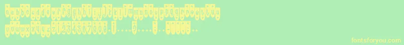 Poptr Font – Yellow Fonts on Green Background