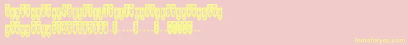 Poptr Font – Yellow Fonts on Pink Background