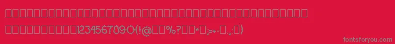 OgradaNormal Font – Gray Fonts on Red Background