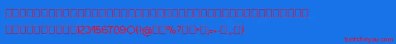 OgradaNormal Font – Red Fonts on Blue Background