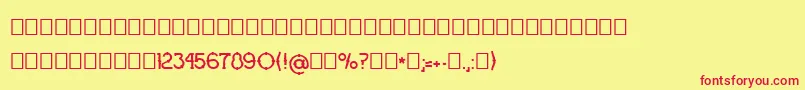 OgradaNormal Font – Red Fonts on Yellow Background