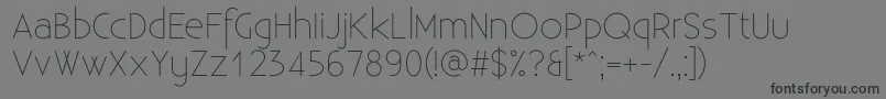 ExistenceLight Font – Black Fonts on Gray Background