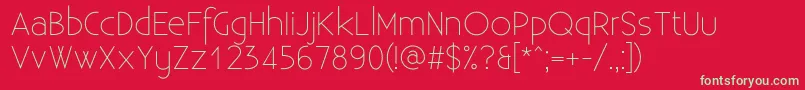 ExistenceLight Font – Green Fonts on Red Background