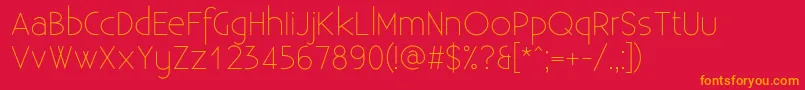 ExistenceLight Font – Orange Fonts on Red Background