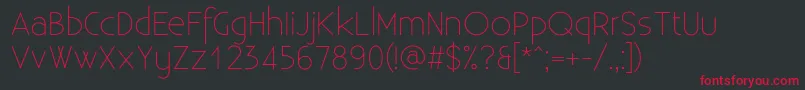 ExistenceLight Font – Red Fonts on Black Background
