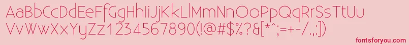 ExistenceLight Font – Red Fonts on Pink Background