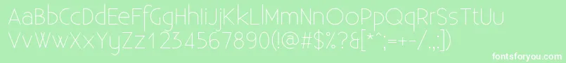 ExistenceLight Font – White Fonts on Green Background