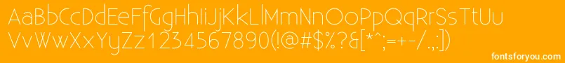 ExistenceLight Font – White Fonts on Orange Background