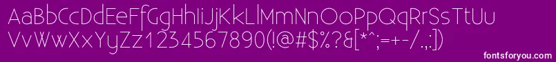 ExistenceLight-Schriftart – Weiße Schriften auf violettem Hintergrund