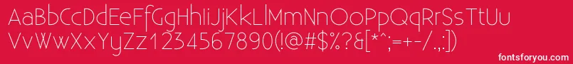 ExistenceLight Font – White Fonts on Red Background
